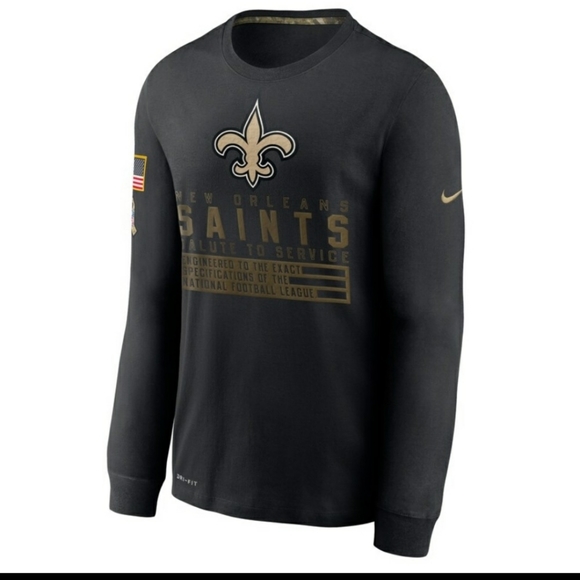 NWT Men's New Orleans Saints Nike Dri-fit Long Sleeve T-shirt - Picture 8 of 12